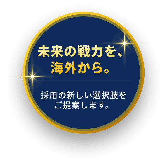 未来の戦力を、海外から。